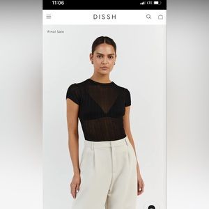 Dissh Harper tee only tried on never worn🖤